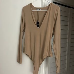 Brand new never worn Lined Long Sleeve Bodysuit - Nude